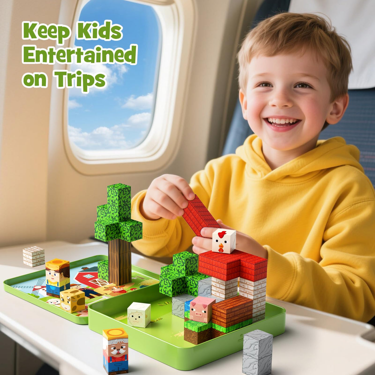 Hunloot animal pieces including cows, pigs, and chickens support storytelling play.