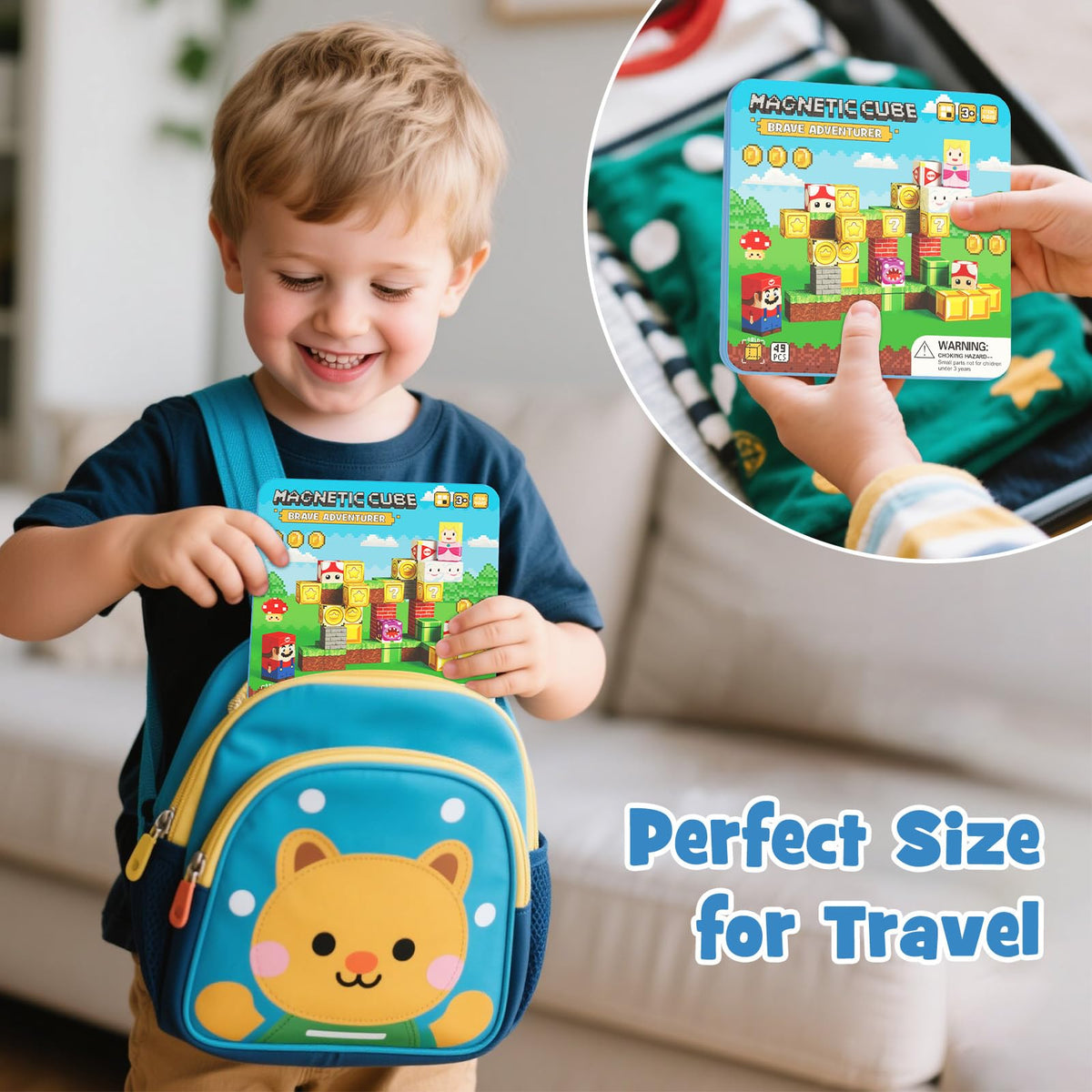 Hunloot portable iron storage box doubles as a sturdy play base during trips