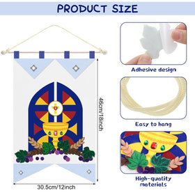 HunnmingRe banner kit with wooden stick included for simple setup.