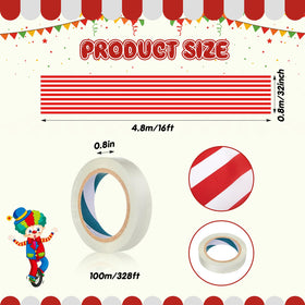 HunnmingRe circus banner included tape roll for quick hanging