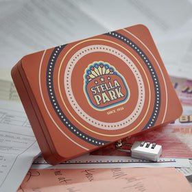 Hunt A Killer boardwalk clues spread across desk for a real-feel case.
