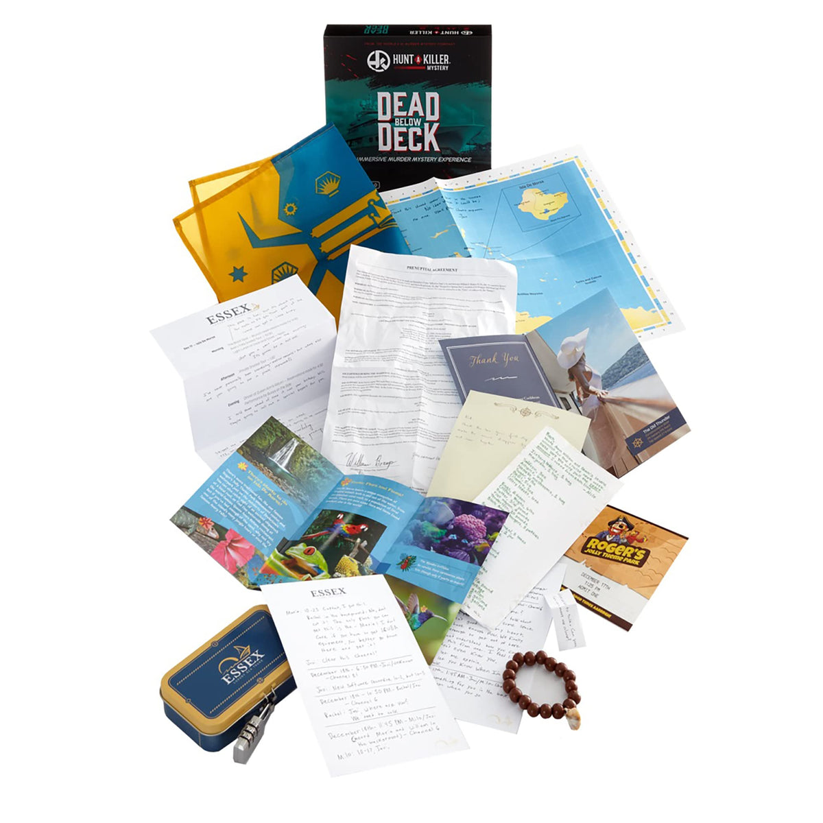 Hunt A Killer Dead Below Deck evidence pack—classic clues for a suspenseful investigation.