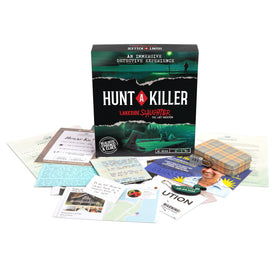 Hunt A Killer game night setup enables solo or group play.