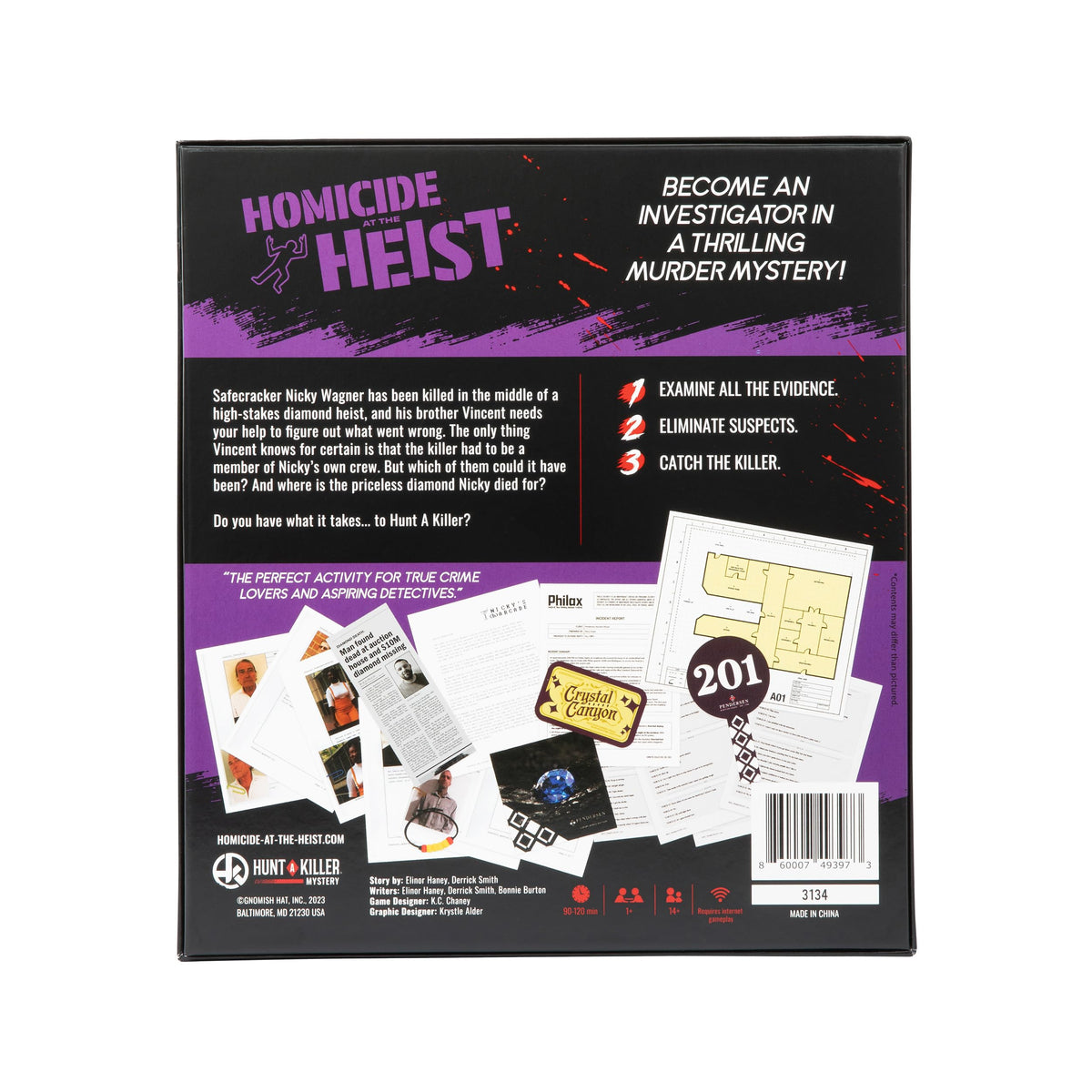 Hunt A Killer investigation docs and suspects guide players toward the missing diamond.