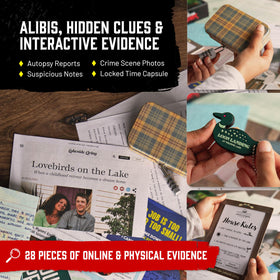 Hunt A Killer investigation pack photos reveal authentic clues for immersive deduction.