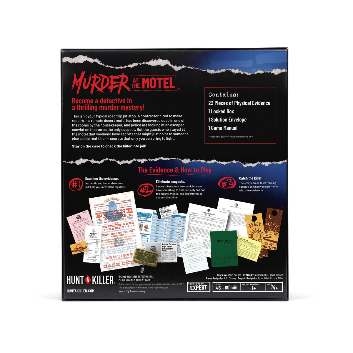 Hunt A Killer Murder at the Motel detective notebook aids note-taking during investigations.