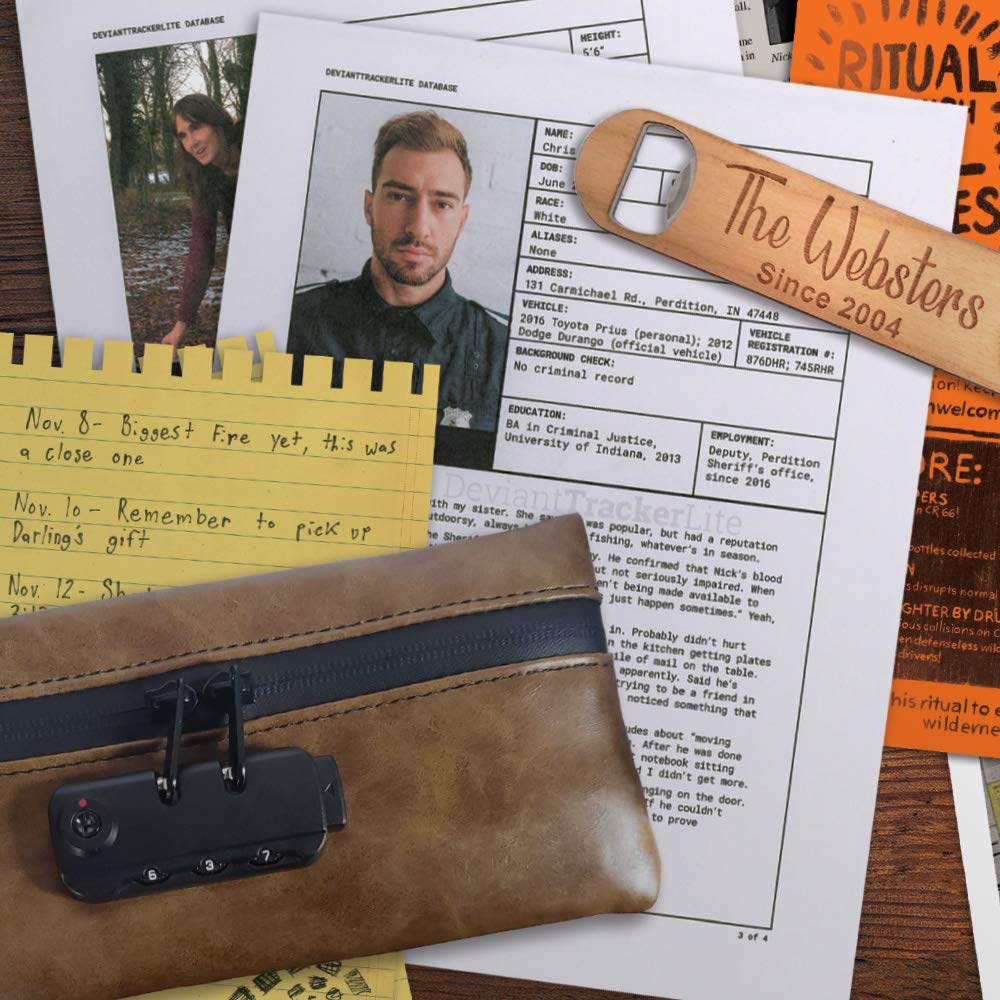 Hunt A Killer suspect profile cards help players evaluate motives with teammates