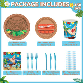 Huorege Ocean 7-inch dessert plates ideal for seaside party treats.