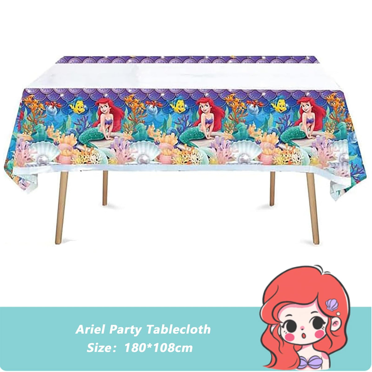Hupalun Ariel backdrop enhances photos and creates a fairytale stage.