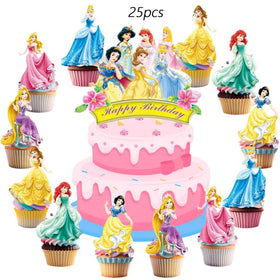 Hupalun Disney Princess cupcake toppers sparkle on treats and delight young guests.