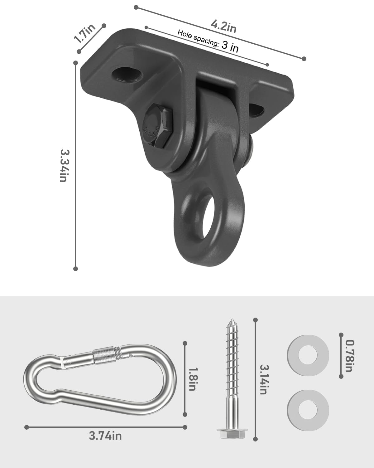 HUPBIPY double-bearing swivel mechanism demonstrates smooth, wobble-free motion.