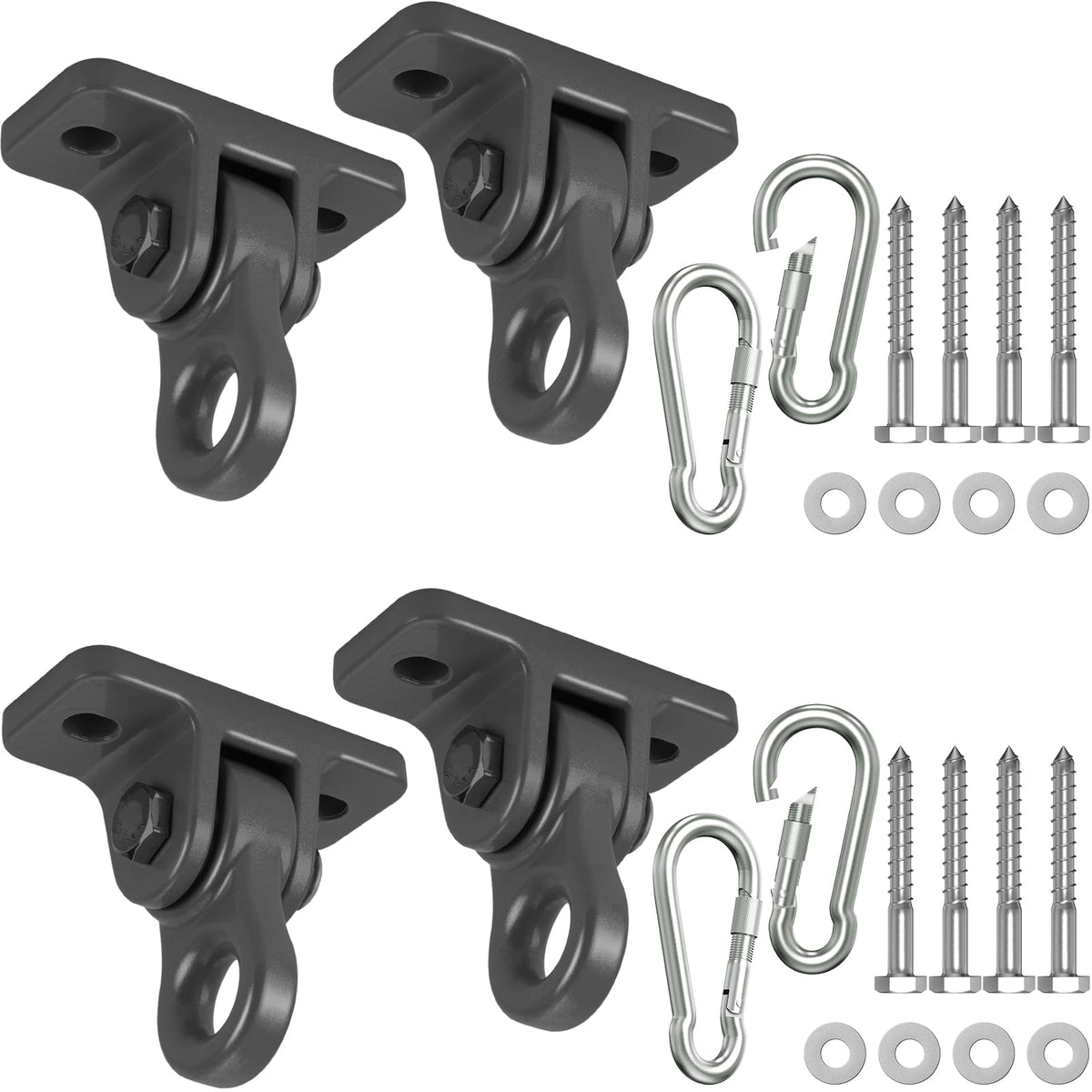 HUPBIPY heavy-duty porch swing hangers four-pack for durable outdoor seating