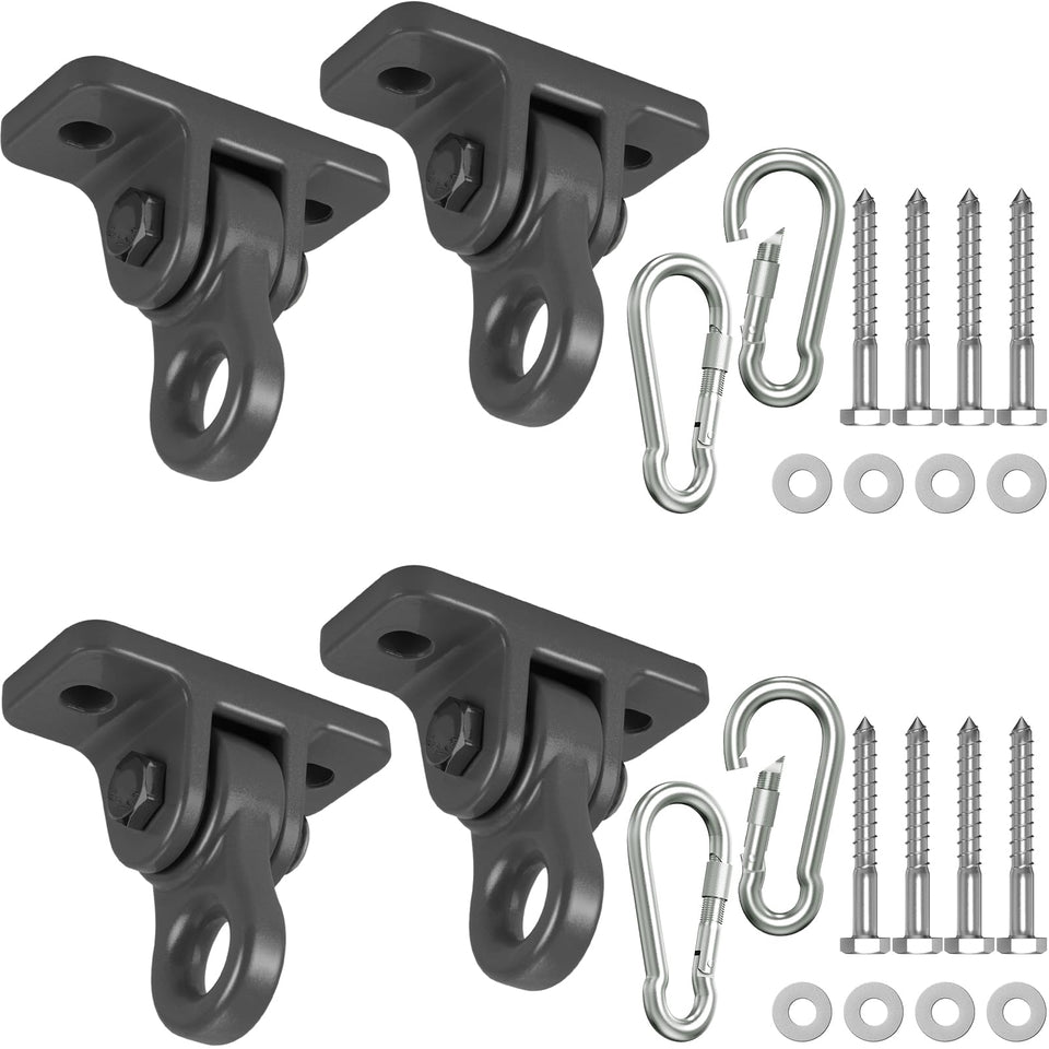 HUPBIPY heavy-duty porch swing hangers four-pack for durable outdoor seating