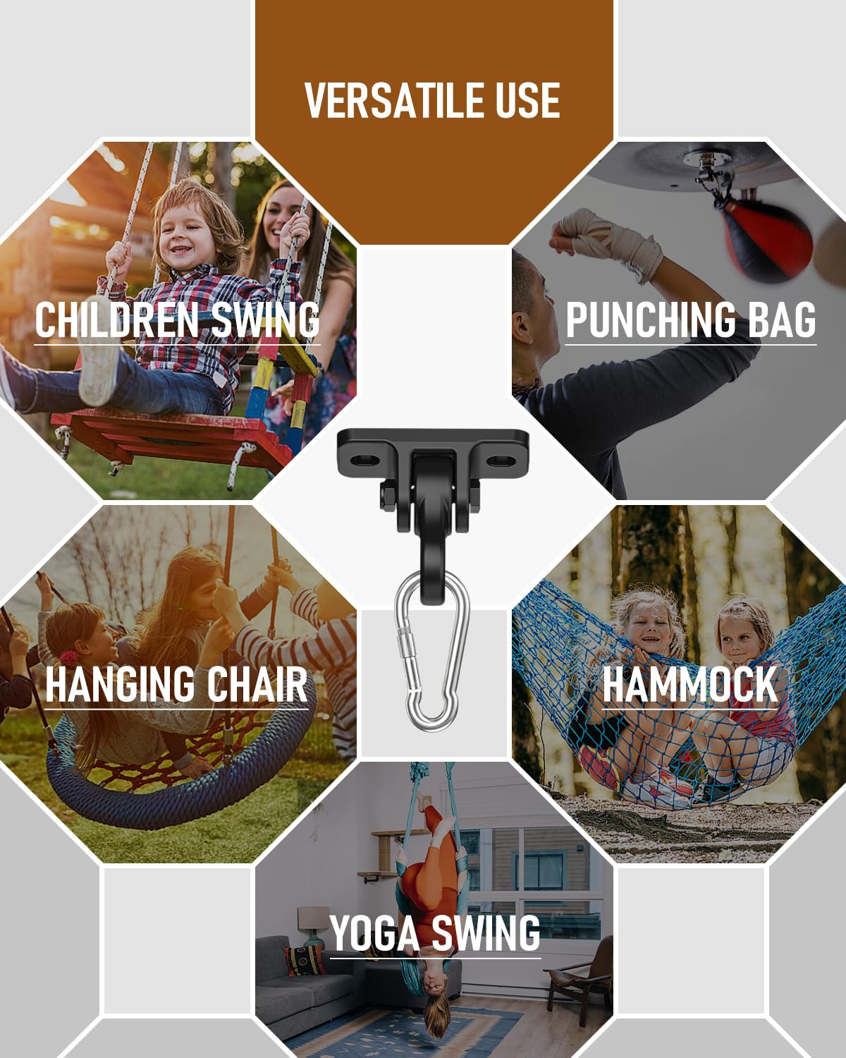 HUPBIPY versatile swing setup for indoor and outdoor spaces with family use.