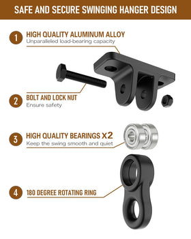 HUPBIPY screws and bolts included for quick, secure ceiling mounting