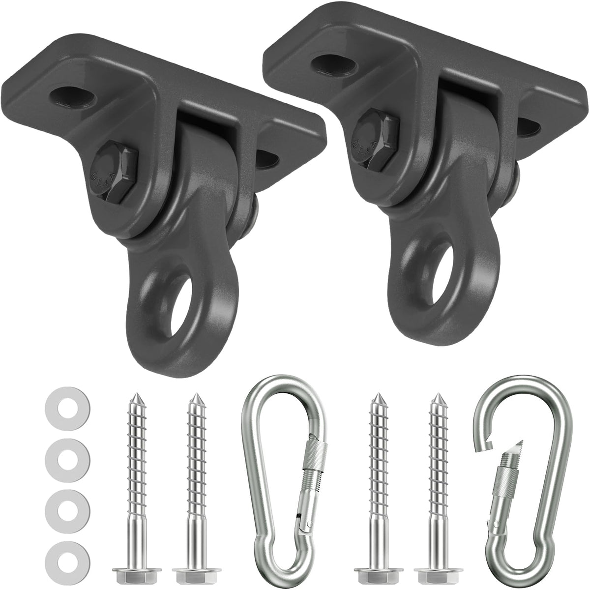 HUPBIPY swing hangers kit assembly showing easy install for secure ceiling mounting.