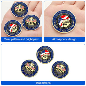 Huquary coins on desk display showcase durable alloy.