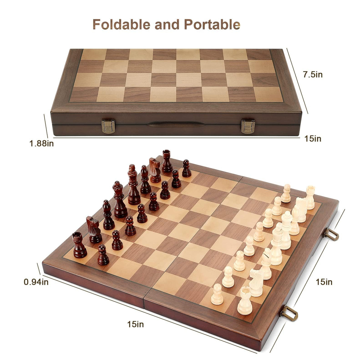 Hurdaos chess set travel ready, compact and easy to carry