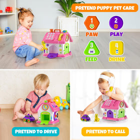 Hurdaos Montessori toy house car toy to inspire fine motor actions