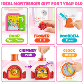Hurdaos Montessori toy house with pet figure to spark imaginative play