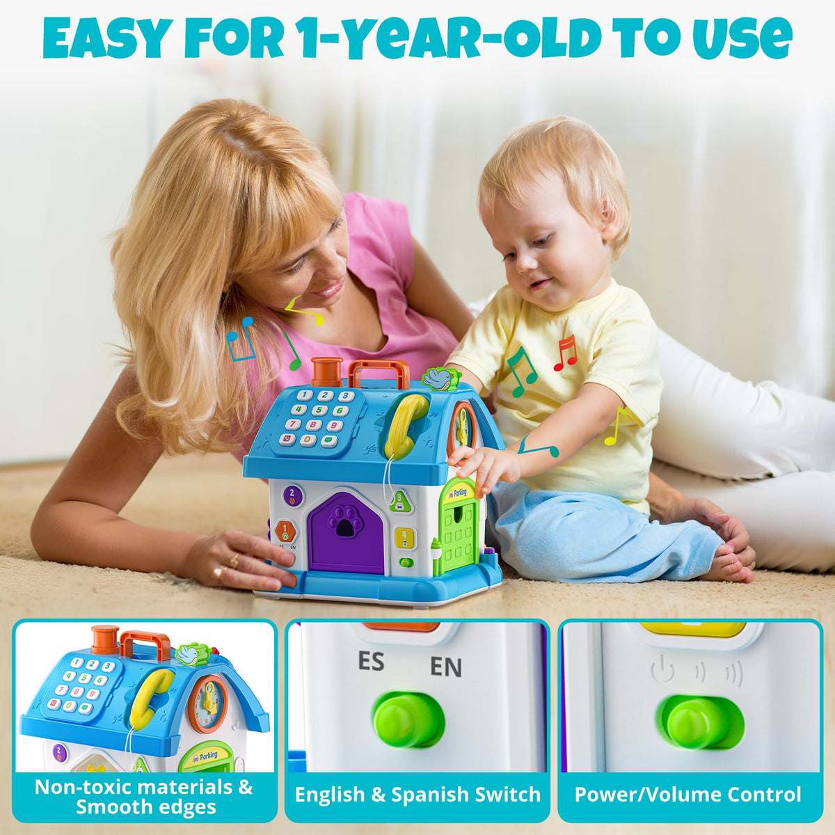 Hurdaos radio and telephone encourage curiosity and language practice.