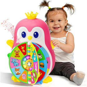 Hurdaos penguin learning toy arm pull with lights encourages exploration and fine motor skills.