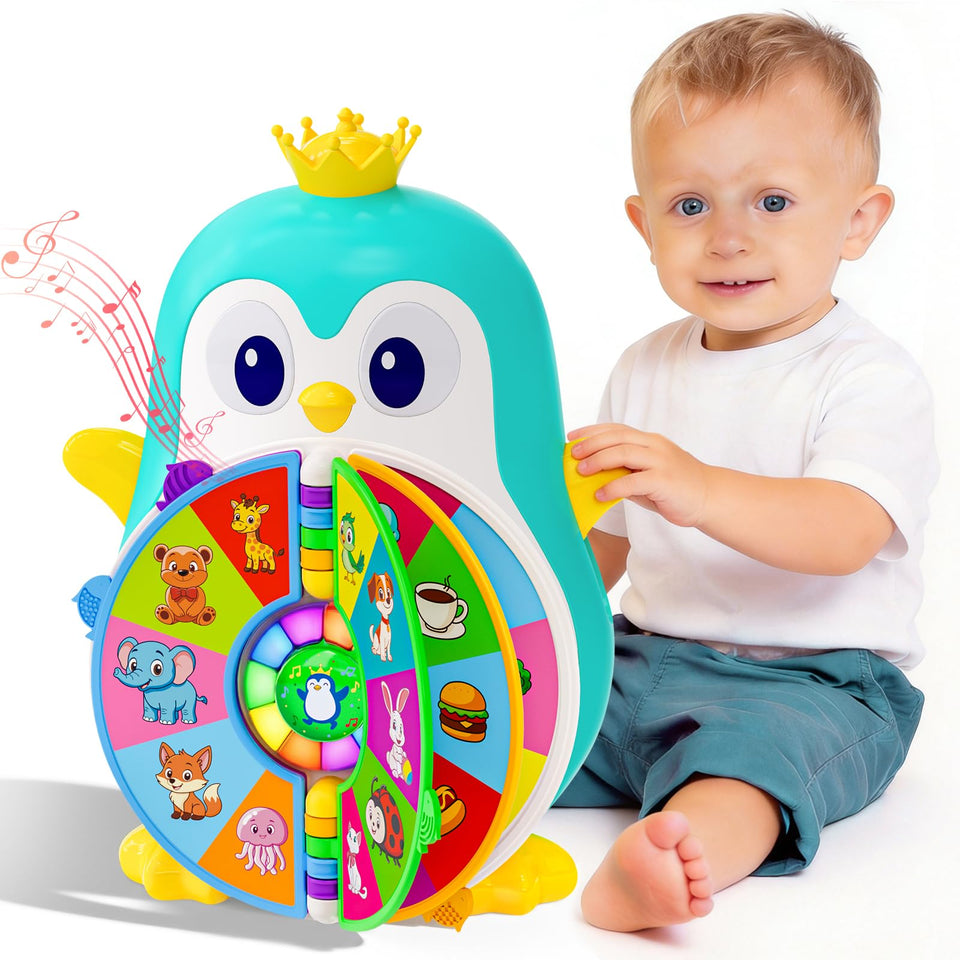 Hurdaos Penguin Learning Toy arm pull and lights