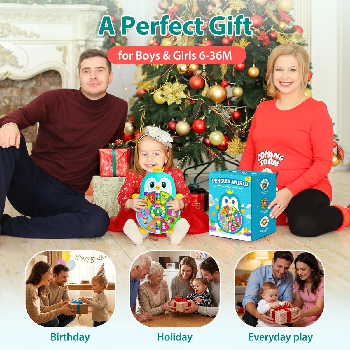 Hurdaos Penguin Learning Toy makes a perfect first birthday gift