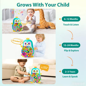 Hurdaos Penguin Learning Toy pages and lights encourage fine motor play