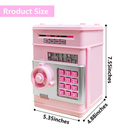 HUSAN piggy bank coin slot on the top for easy deposits.