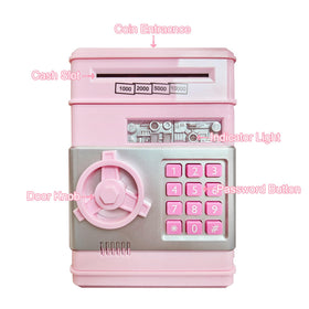 HUSAN piggy bank with digital password keypad for private savings.