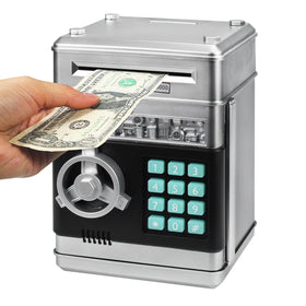HUSAN piggy bank front view with coin slot for kids' savings.