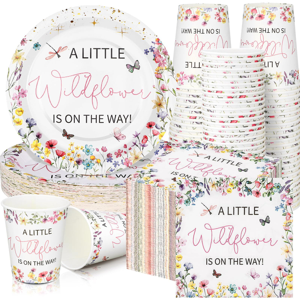 Hushee Baby in Bloom plates 9-inch for easy, mess-free meals at parties