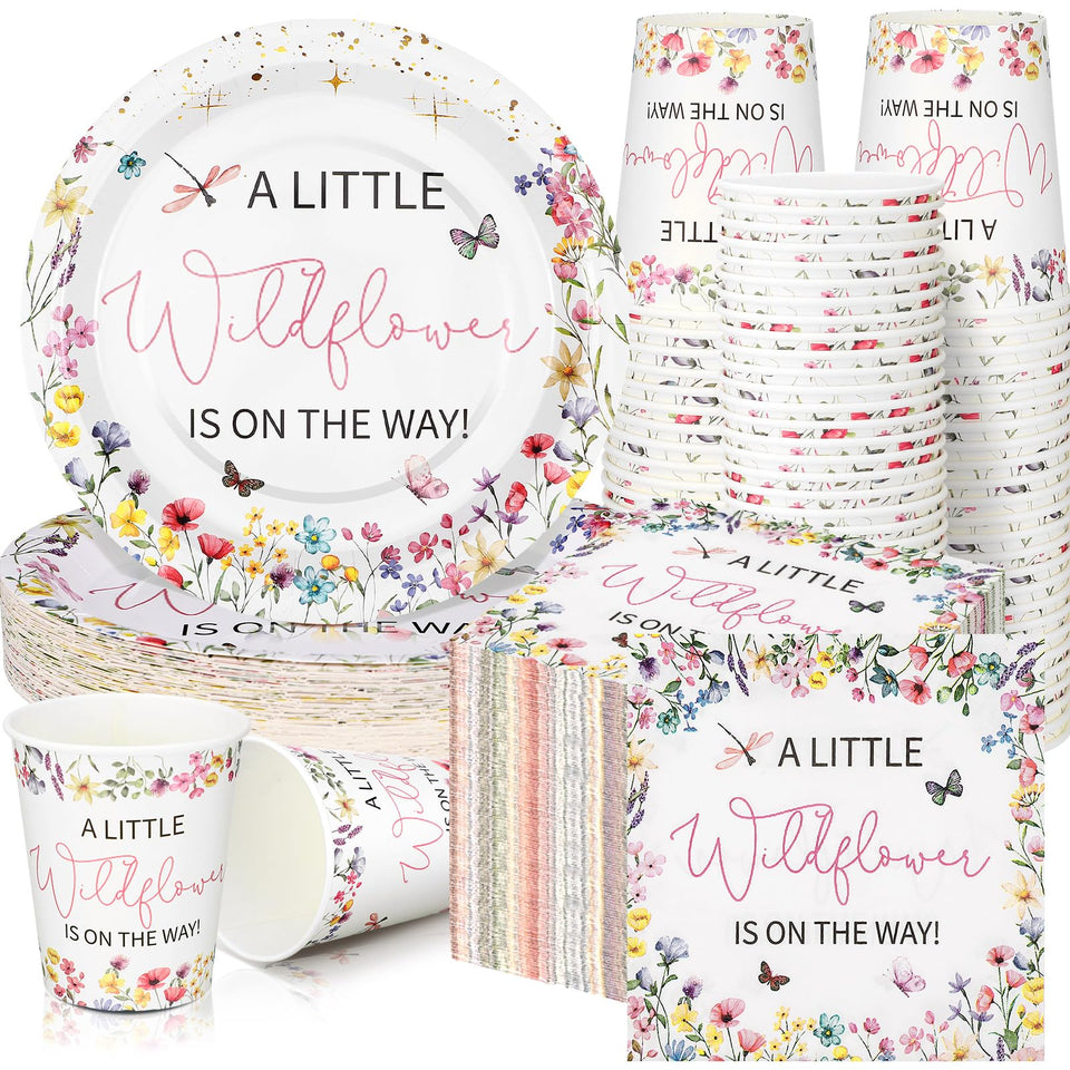 Hushee Baby in Bloom plates 9-inch for easy, mess-free meals at parties