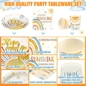 Hushee Here Comes The Son cups with vibrant sun motif for easy serving