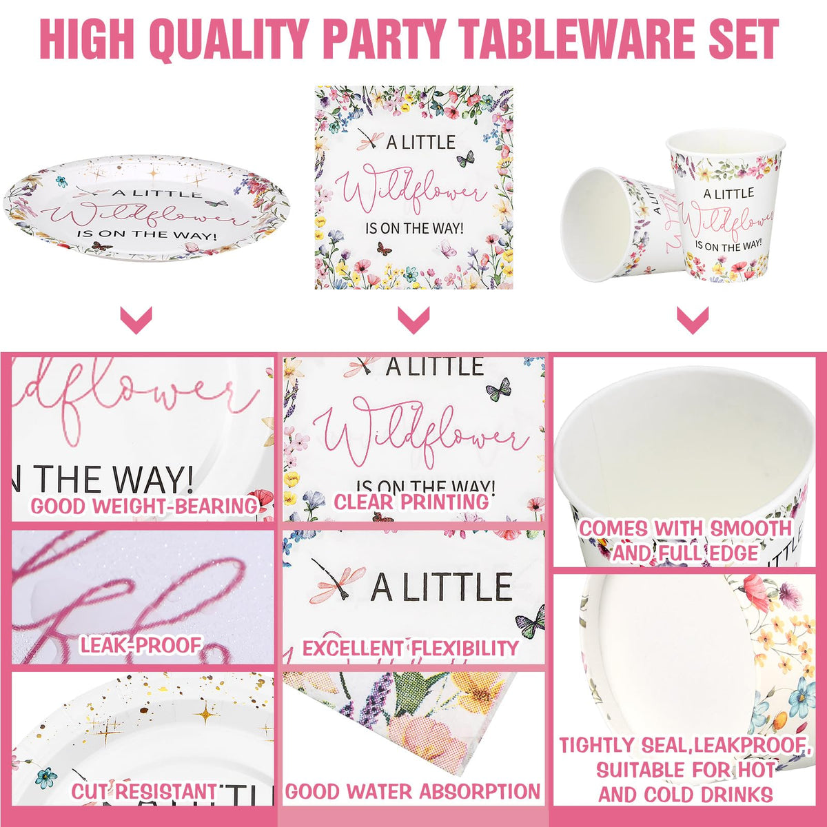 Hushee Party decor setup showing disposable dinnerware in action
