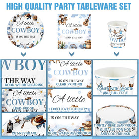 Hushee watercolor cowboy design napkins capture whimsy and absorbency for quick cleanup