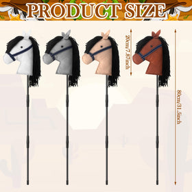 Hushee gray horse head on a stick, perfect for rustic decor and photo booths.
