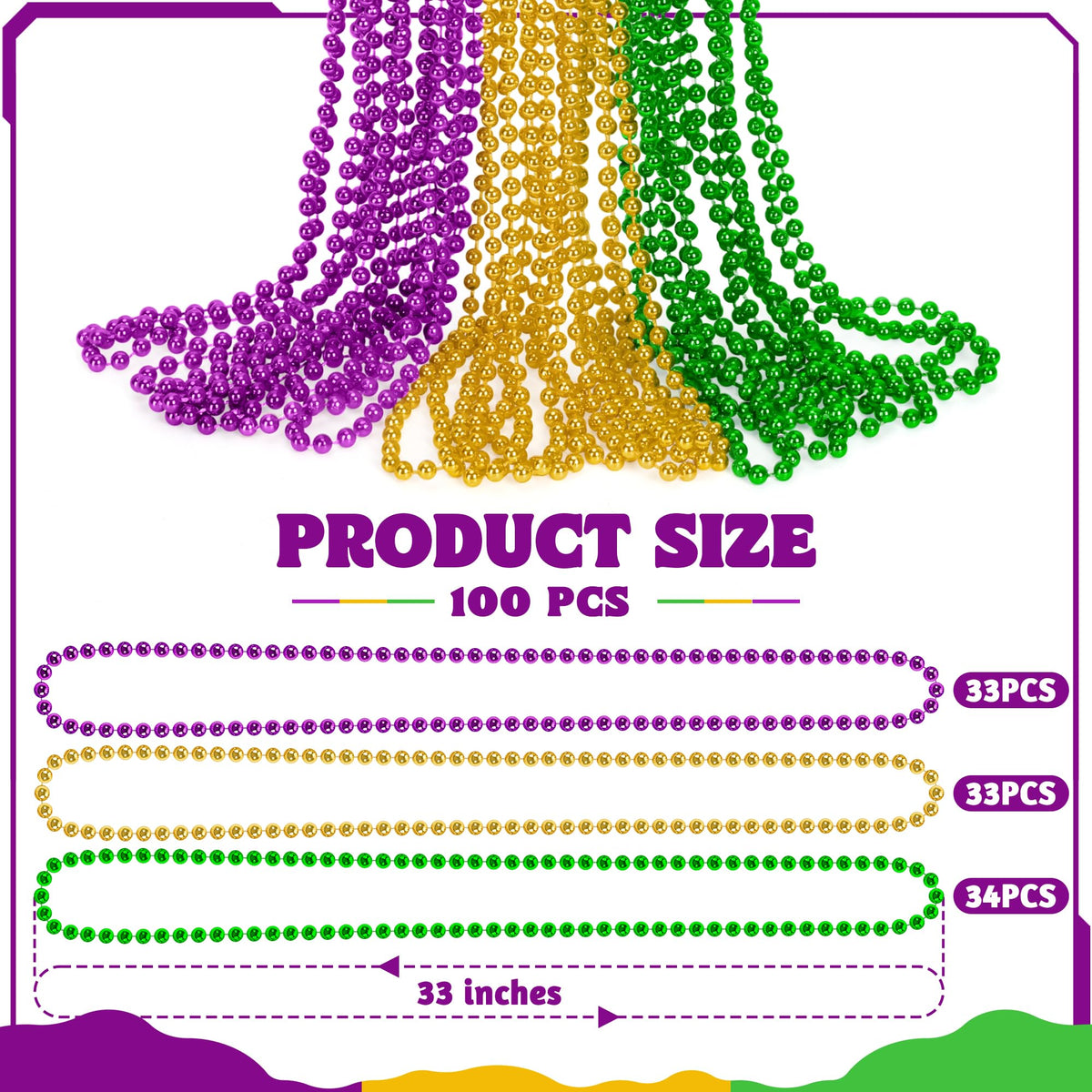 Huskein bulk bead necklaces ideal as eye-catching party favors.