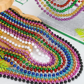 Huskein colorful bead necklaces provide universal 33-inch fit for adults and teens.