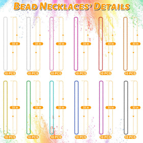 Huskein Mardi Gras beads in 12 colors add vibrant fun to celebrations.