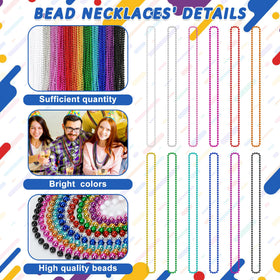 Huskein Mardi Gras beads in 12 color variety for vibrant celebrations.