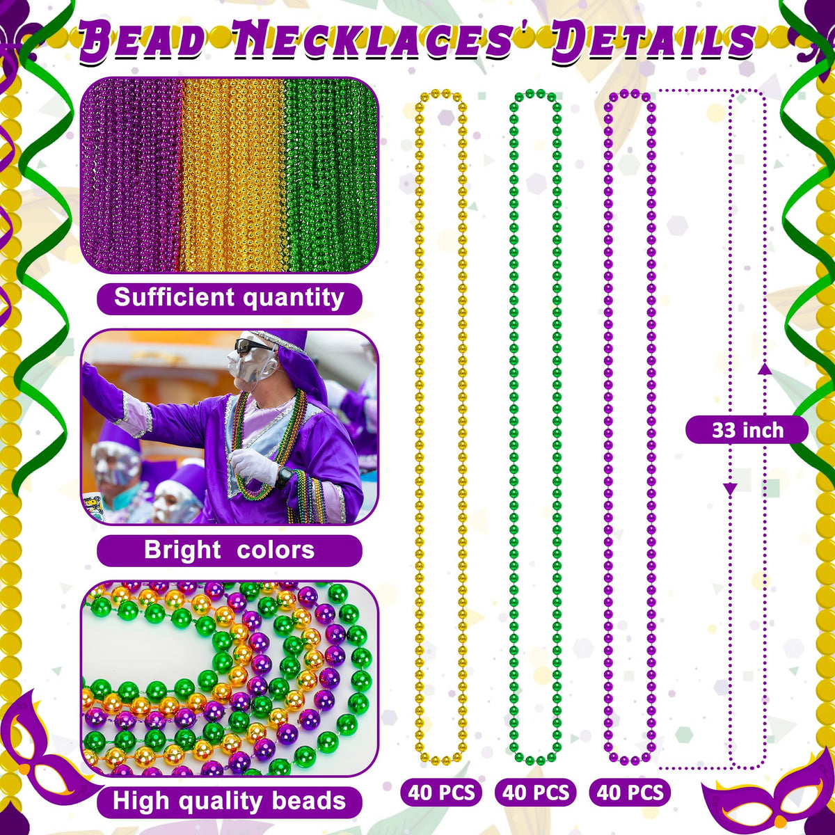Close-up of Huskein beads showing glossy colors and durable plastic for long wear.