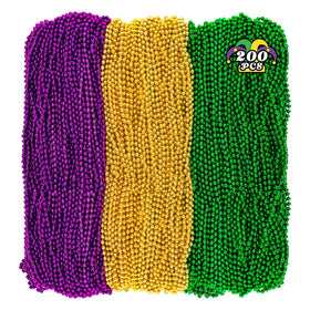 Huskein Mardi Gras beads 33-inch necklace for large crowds.