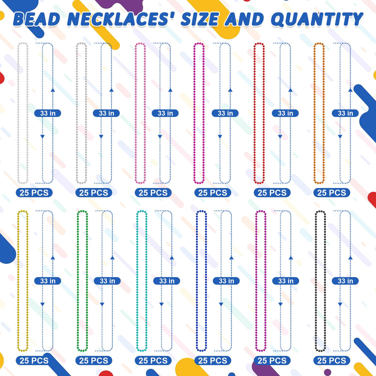 Huskein bulk beads set with 300 pieces for party favors and decorations.