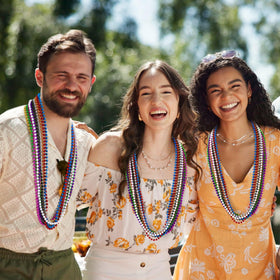 Huskein parade accessory beads brighten events and allow easy sharing.