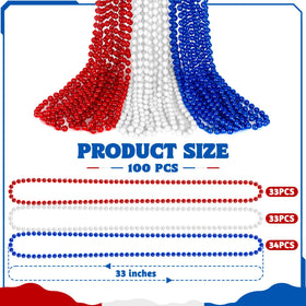 Huskein patriotic red white blue beads in bulk for celebrations