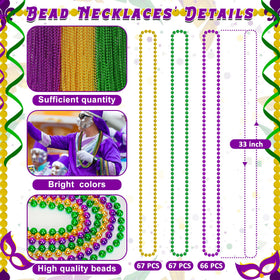 Huskein purple-gold-green beads close-up highlighting vibrant colors.