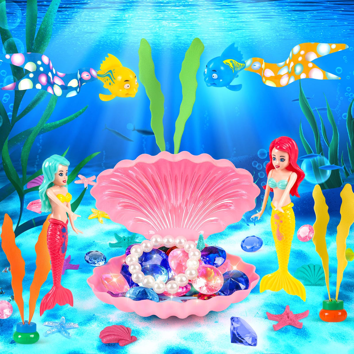 HUUIDY fabric ribbon fish with easy grip for diving practice.