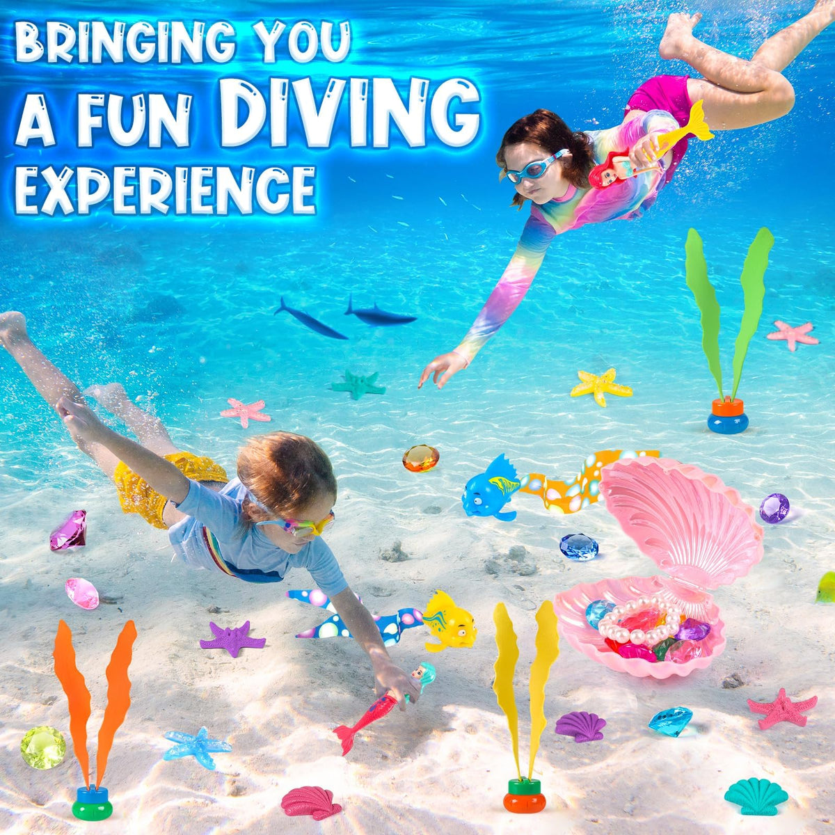 HUUIDY mermaid toys brighten pool play and spark imagination.